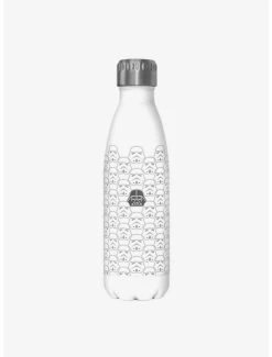 Boxlunch Star Wars Troopers & Vader Repeat White Stainless Steel Water Bottle