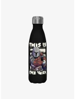Boxlunch Star Wars The Mandalorian The Way Black Stainless Steel Water Bottle