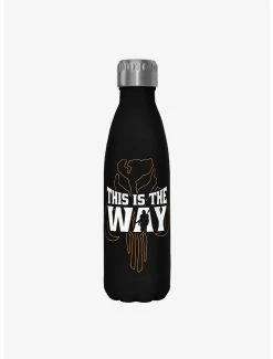 Boxlunch Star Wars The Mandalorian Way Black Stainless Steel Water Bottle