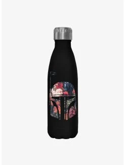 Boxlunch Star Wars Bobba Floral Black Stainless Steel Water Bottle
