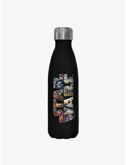 Boxlunch Star Wars Epic Logo Black Stainless Steel Water Bottle