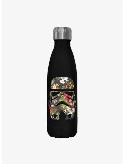 Boxlunch Star Wars Flower Storm Black Stainless Steel Water Bottle