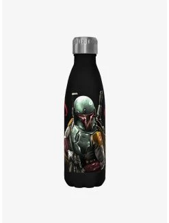 Boxlunch Star Wars Mandalorian Warrior Black Stainless Steel Water Bottle