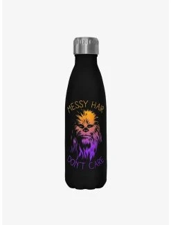 Boxlunch Star Wars Messy Hairs Black Stainless Steel Water Bottle