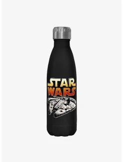 Boxlunch Star Wars The Falcon Black Stainless Steel Water Bottle