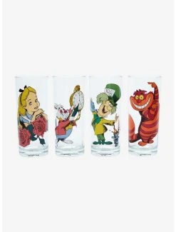 Boxlunch Disney Alice In Wonderland Floral Portraits Glass Set