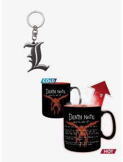 Boxlunch Death Note Heat Change Mug And Keychain Set