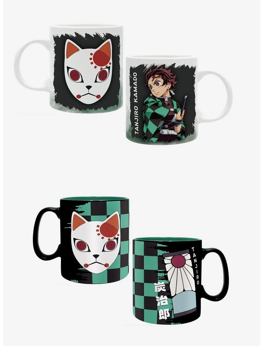 Boxlunch Demon Slayer: Kimetsu No Yaiba Tanjiro Mask And Hanafuda Earrings Mug Set 1 Boxlunch Demon Slayer: Kimetsu No Yaiba Tanjiro Mask And Hanafuda Earrings Mug Set