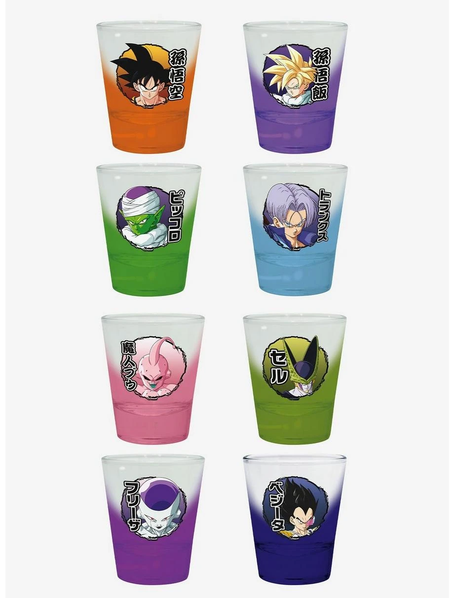 Boxlunch Dragon Ball Z Kakarot Shot Glass Set 1 Boxlunch Dragon Ball Z Kakarot Shot Glass Set