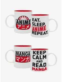 Boxlunch The Good Gift Mug Set Eat, Sleep, Anime, Repeat