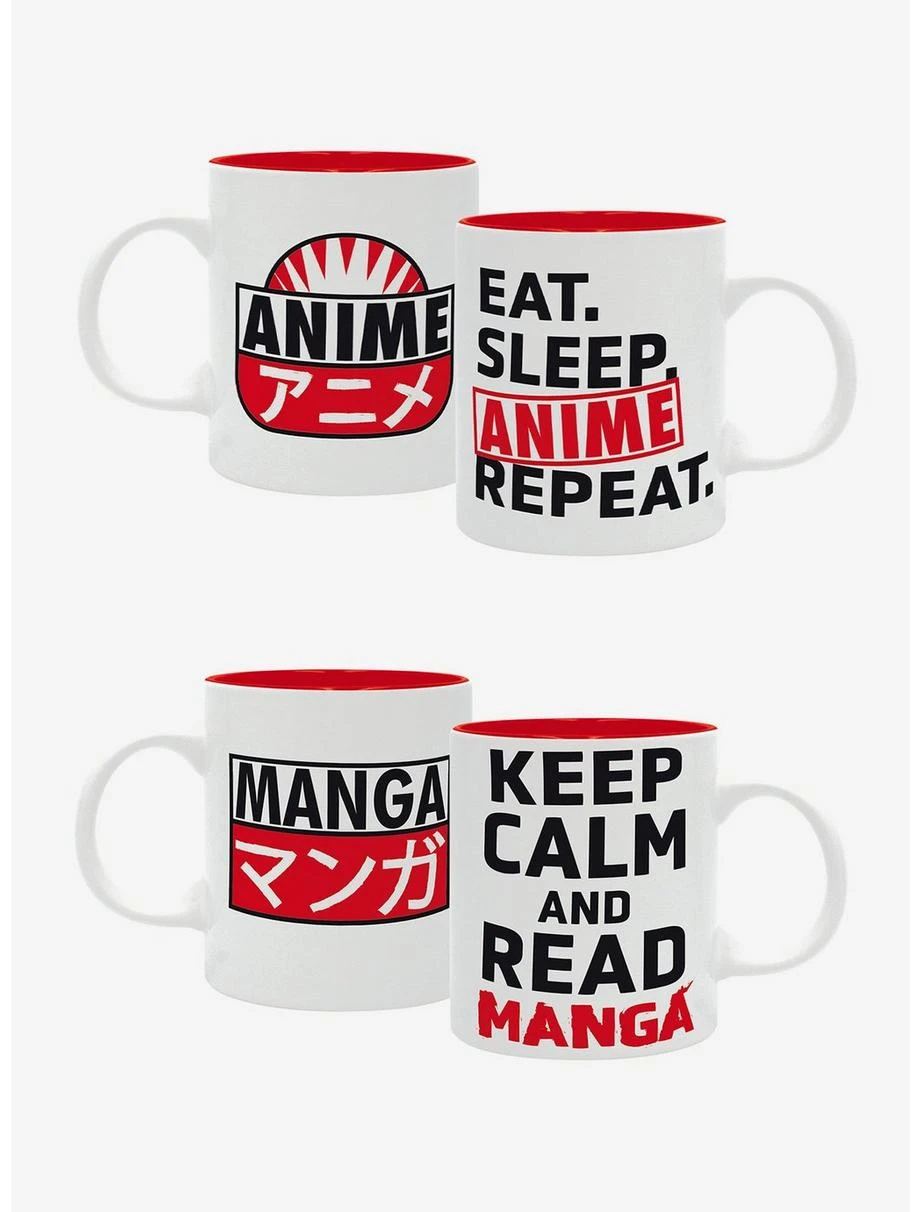 Boxlunch The Good Gift Mug Set Eat, Sleep, Anime, Repeat 1 Boxlunch The Good Gift Mug Set Eat, Sleep, Anime, Repeat