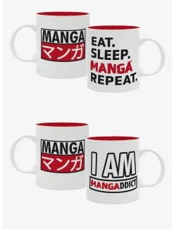 Boxlunch The Good Gift Mug Set Eat, Sleep, Manga, Repeat