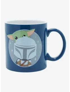 Alternative view of Boxlunch Star Wars The Mandalorian Chibi Grogu And Mando Mug