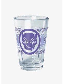 Boxlunch Marvel Black Panther King T'Challa Emblem Mini Glass