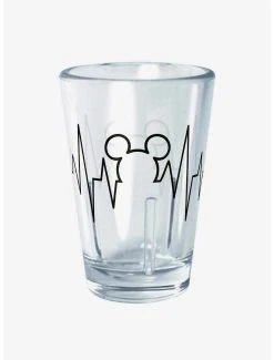 Boxlunch Disney Mickey Mouse Mickey Heartline Mini Glass