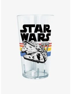 Boxlunch Star Wars Vintage Falcon Stripes Tritan Cup