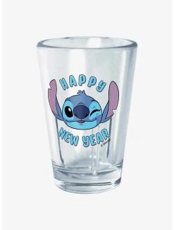 Boxlunch Disney Lilo & Stitch Happy New Year Stitch Wink Mini Glass