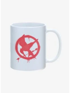Boxlunch Hunger Games Spray Paint Mockingjay Symbol Mug 11oz