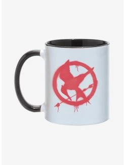 Boxlunch Hunger Games Spray Paint Mockingjay Symbol Mug
